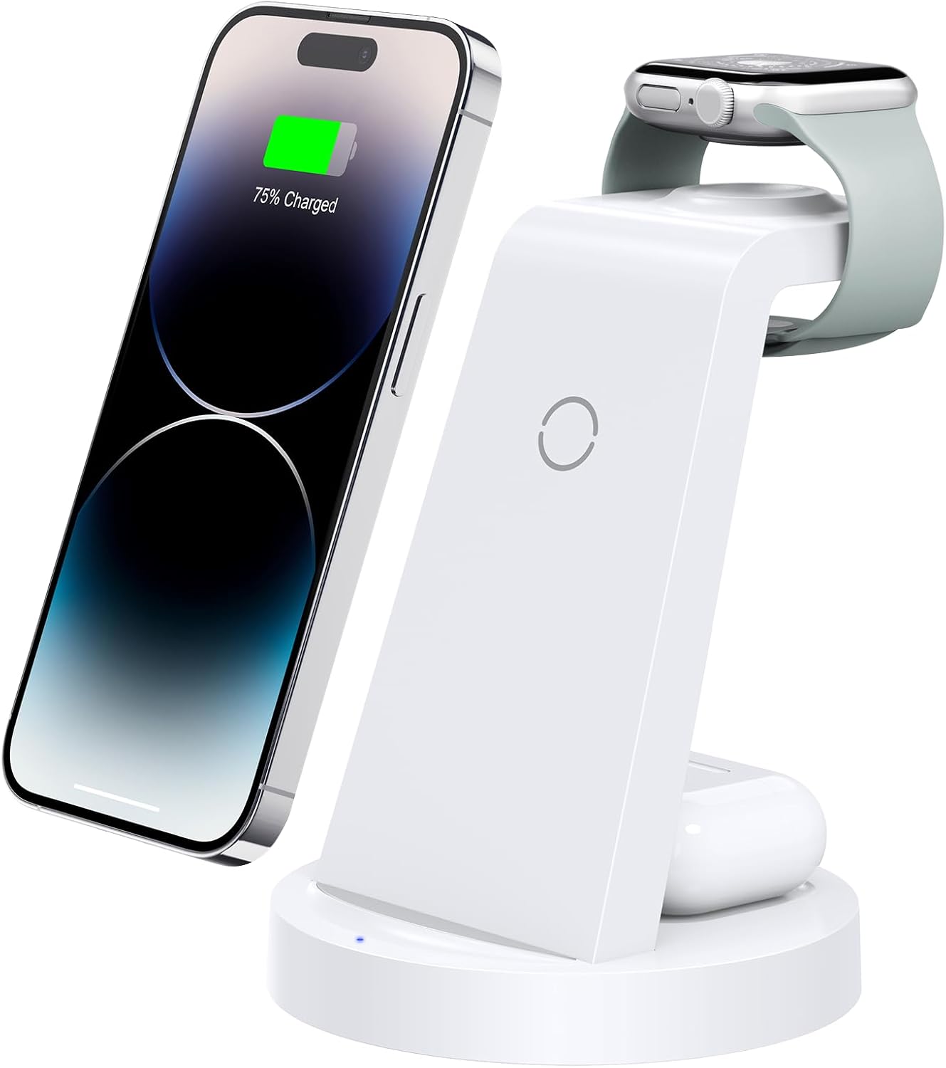 3 in 1 Charging Station for iPhone, Wireless Charger for iPhone 17 16e 16 15 14 13 12 11 X Pro Max & Apple Watch - Wireless Charging Station for AirPods 4 3 Pro