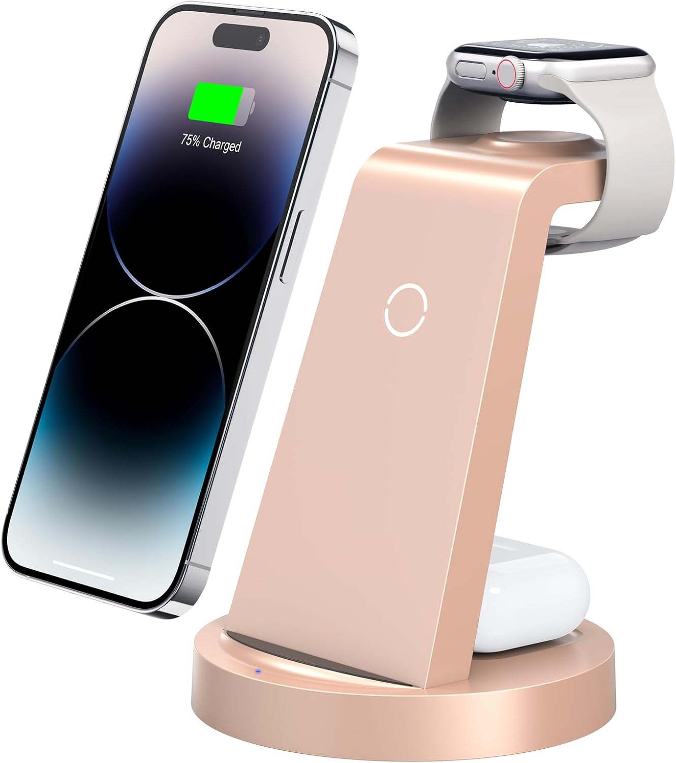 3 in 1 Charging Station for iPhone, Wireless Charger for iPhone 17 16e 16 15 14 13 12 11 X Pro Max & Apple Watch - Wireless Charging Station for AirPods 4 3 Pro