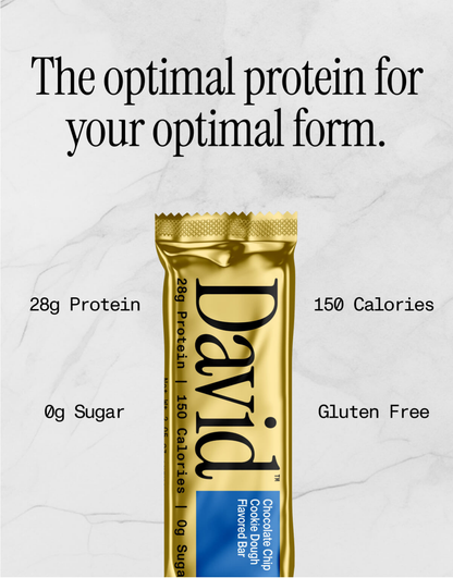 David High Protein Bars No Sugar - Sugar Free Protein Bars, Low Carb, Gluten Free - 28g of Protein, 150 Calories - Pack of 12