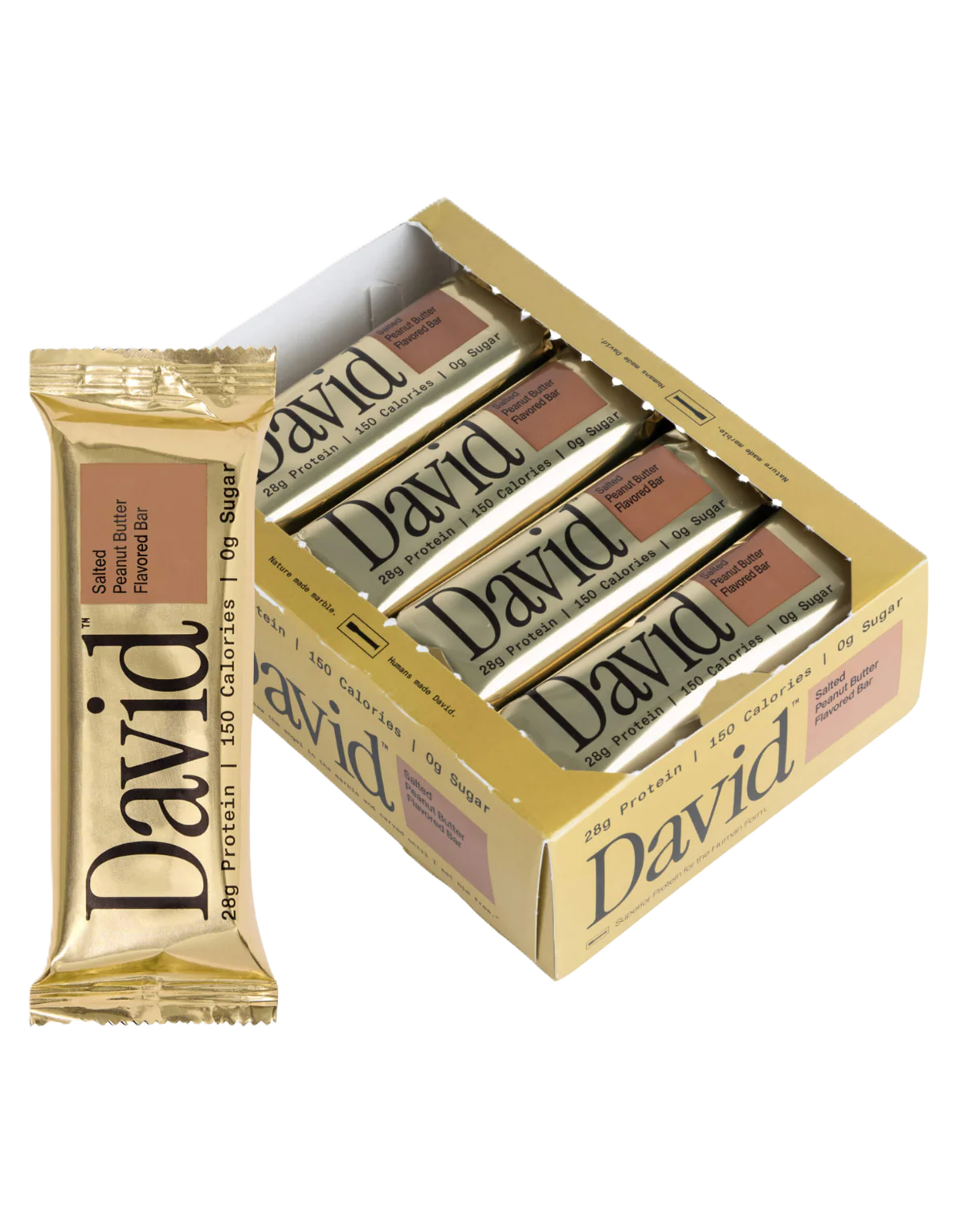 David High Protein Bars No Sugar - Sugar Free Protein Bars, Low Carb, Gluten Free - 28g of Protein, 150 Calories - Pack of 12