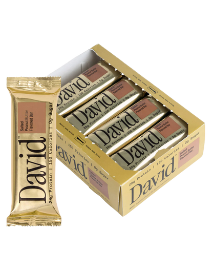 David High Protein Bars No Sugar - Sugar Free Protein Bars, Low Carb, Gluten Free - 28g of Protein, 150 Calories - Pack of 12