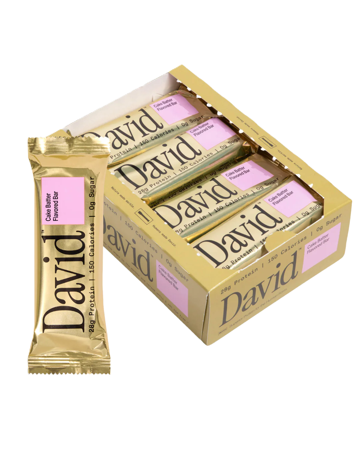 David High Protein Bars No Sugar - Sugar Free Protein Bars, Low Carb, Gluten Free - 28g of Protein, 150 Calories - Pack of 12
