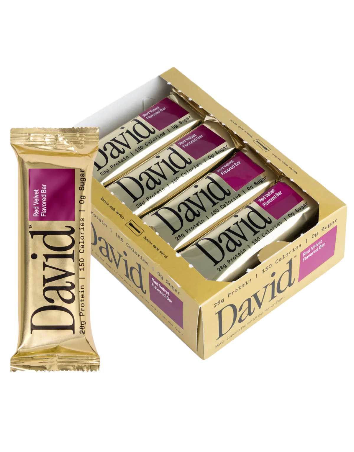 David High Protein Bars No Sugar - Sugar Free Protein Bars, Low Carb, Gluten Free - 28g of Protein, 150 Calories - Pack of 12